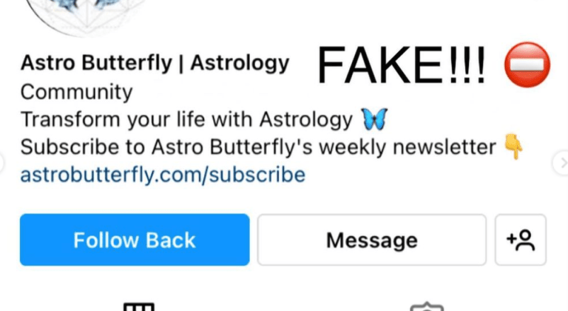 Fraud Alert: I’ve been impersonated on Instagram
