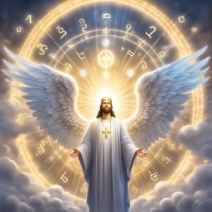 an image of an angel with a numerology chart